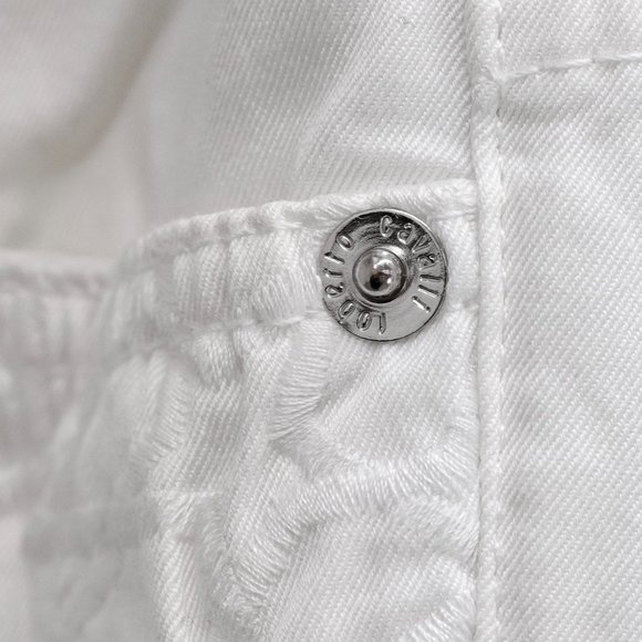 Roberto Cavalli White Star Embroidered Straight Leg Pants - Picture 6 of 12